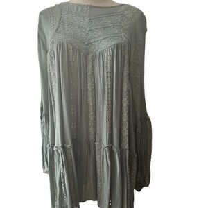 Free People | Kiss Kiss Tunic Dress in Mint Teal Green Sz. s